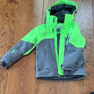 Kids M Green and Gray ski winter Jacket
